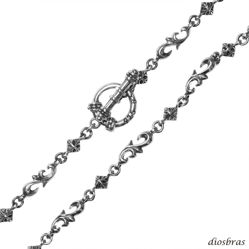 ネックレス チェーン ネックレスチェーン クロス 十字架 太陽神 サンマーク メンズ レディース シルバーネックレス シルバー925 アラベスク クロス 十字架 スクエアデザイン ネックレスチェーン シルバー925 50cm 55cm 送料無料