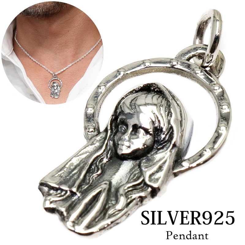 極小マリアプレート ネックレス マリア ペンダントトップ 銀 シルバー925 マリア様 マリア ネックレス SILVER925 maria マリアネックレス送料無料マリア ネックレス メダイ キリスト ゴールド クリスチャン