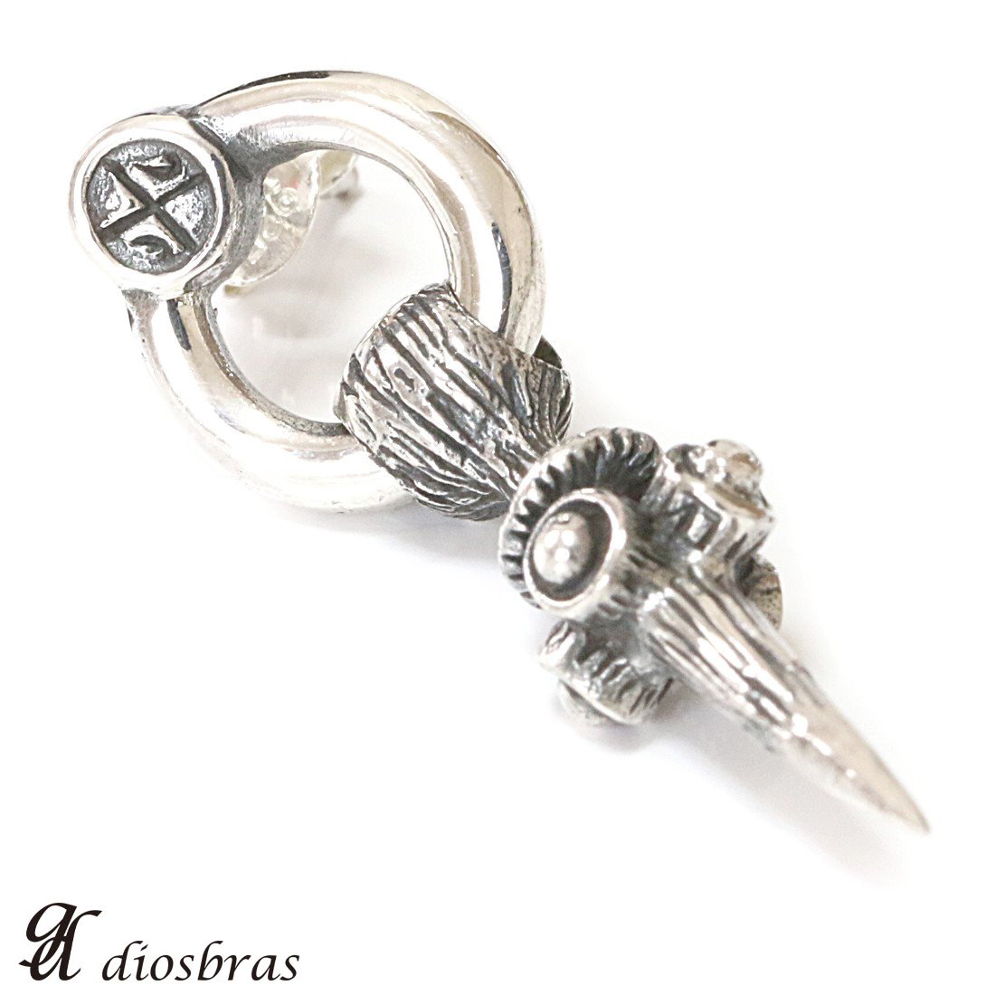 メンズピアス シルバーアクセサリー シルバーピアス バラ売り 片耳のみ シャープでキレイめハードな横顔に メンズ アクセサリー ピアス クロス 十字架 フレア リリー 百合 ユリの紋章 ナイフ 剣