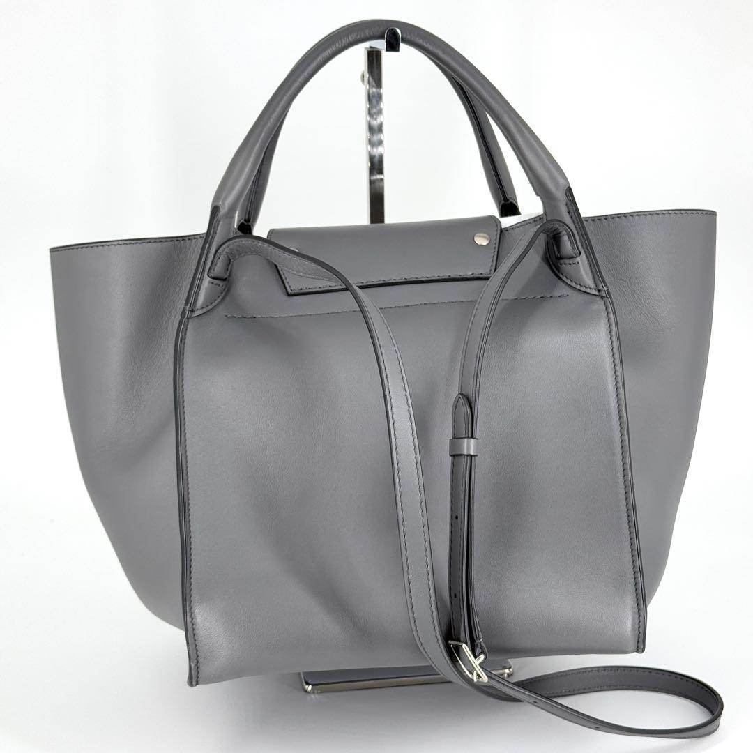 中古AB CELINE ビッグバッグ スモール グレー トートバッグ 廃盤 新ロゴ セリーヌ 希少 ハンドバッグ ショルダーバッグ 2way｜Dio Vintage Tokyo 店