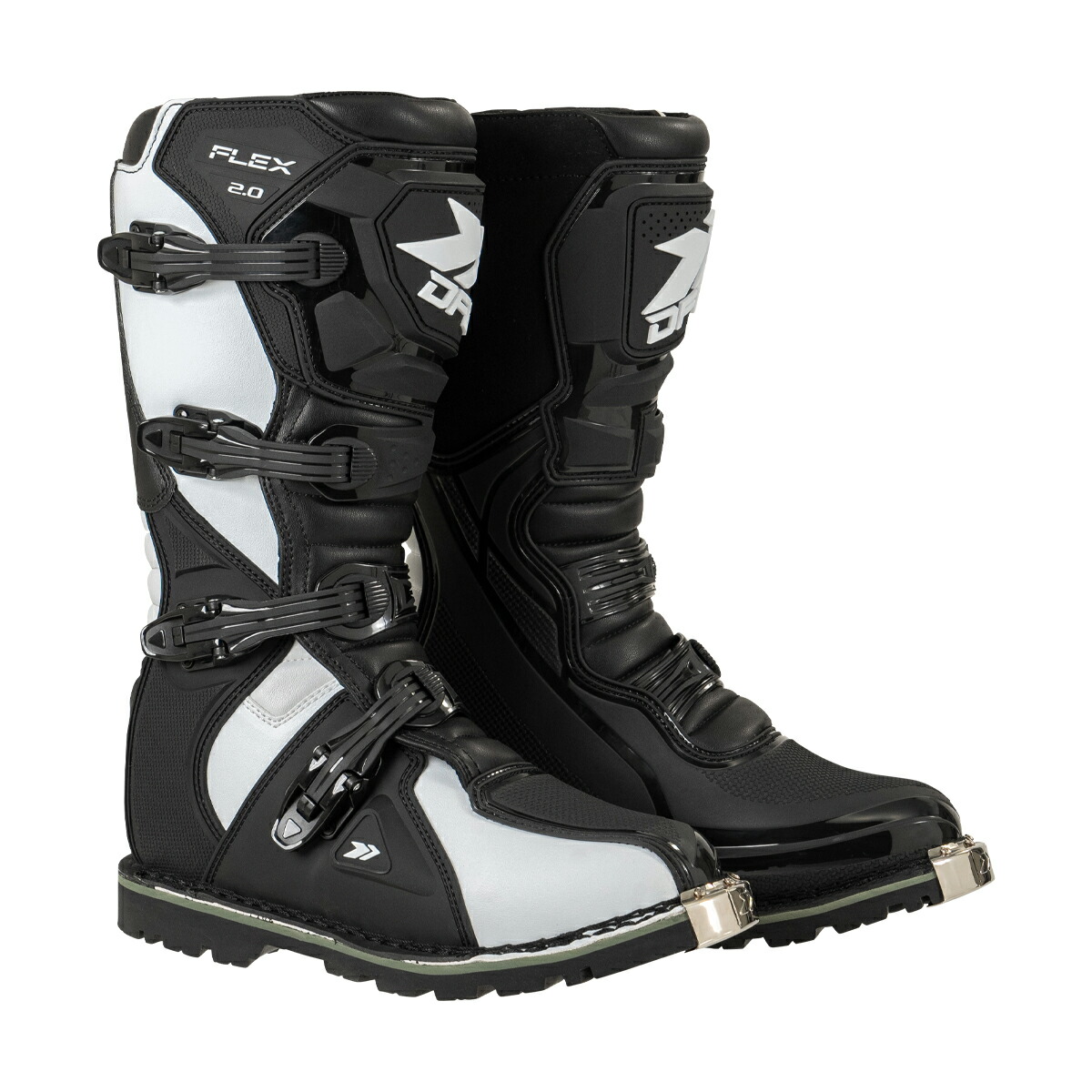 【楽天市場】DFG フレックスブーツ2.0 オフロード 26.5cm ブラック/ホワイト：ダートフリーク 楽天市場店