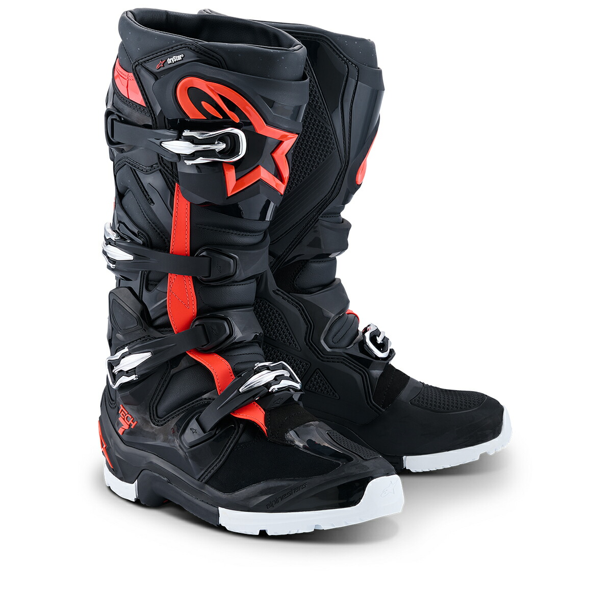 Alpinestars TECH7エンデューロ ドライスターブーツ 11(29.5cm) ブラック/レッドフロー/ホワイト 品番:D8845/メーカー品番:2010526-1321-11