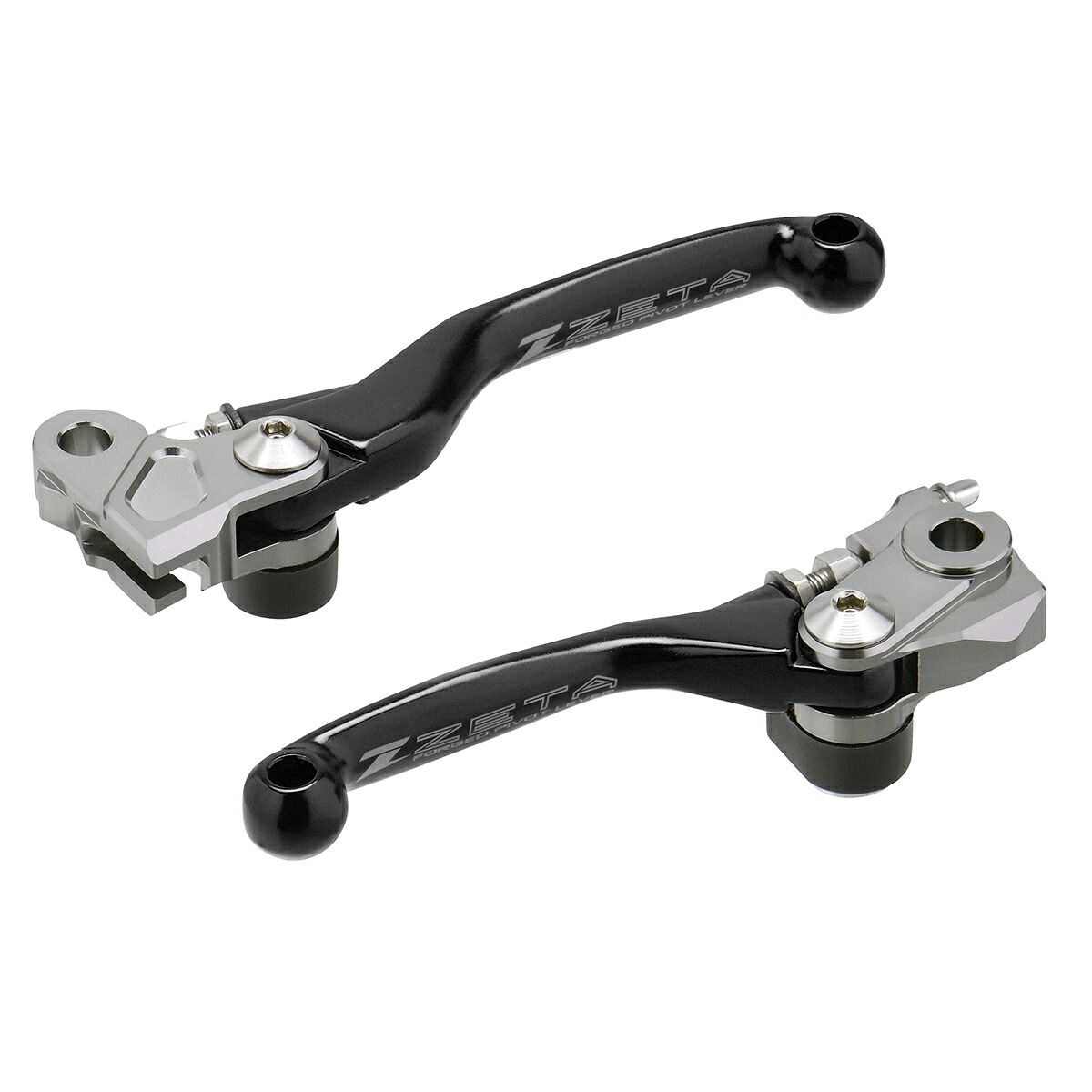 ZETA CRF250R 07-25 CRF450R 07-20 CRF250RX 19-25 CRF450RX 17-20 ピボットレバーセットFP 3フィンガー ブラック 前方可倒式 レバー位置無段階調整 鍛造 高強度アルミ合金 ダートフリーク DIRTFREAK 品番:F5046/メーカー品番:ZE44-0101