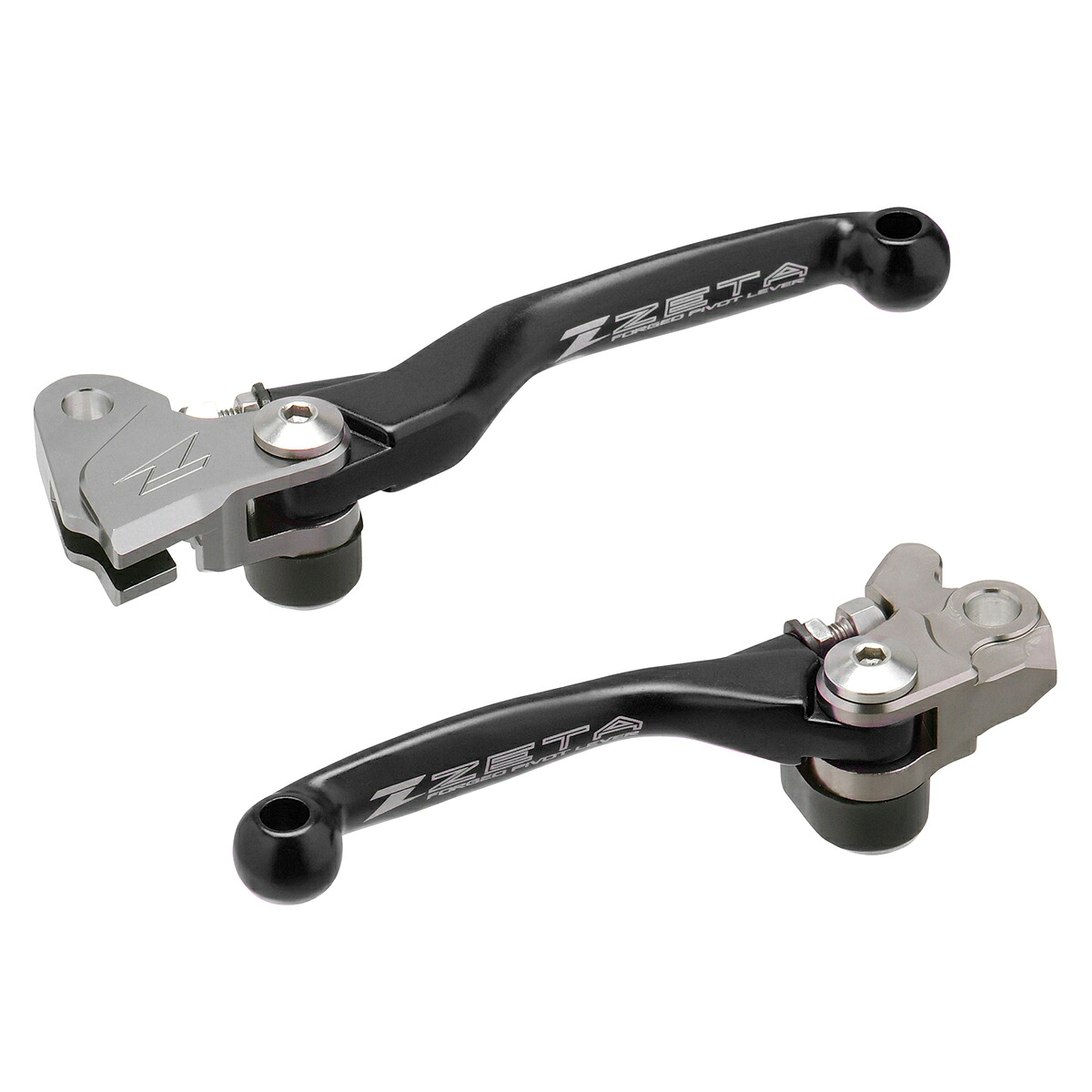 ZETA YZ125 YZ250 YZ250F YZ450F KX125 KX250 KX250F KX450F RMZ250…etc ピボットレバーセットFP 3フィンガー ブラック 前方可倒式 レバー位置無段階調整 鍛造 高強度アルミ合金 ダートフリーク DIRTFREAK 品番:F5048/メーカー品番:ZE44-1101