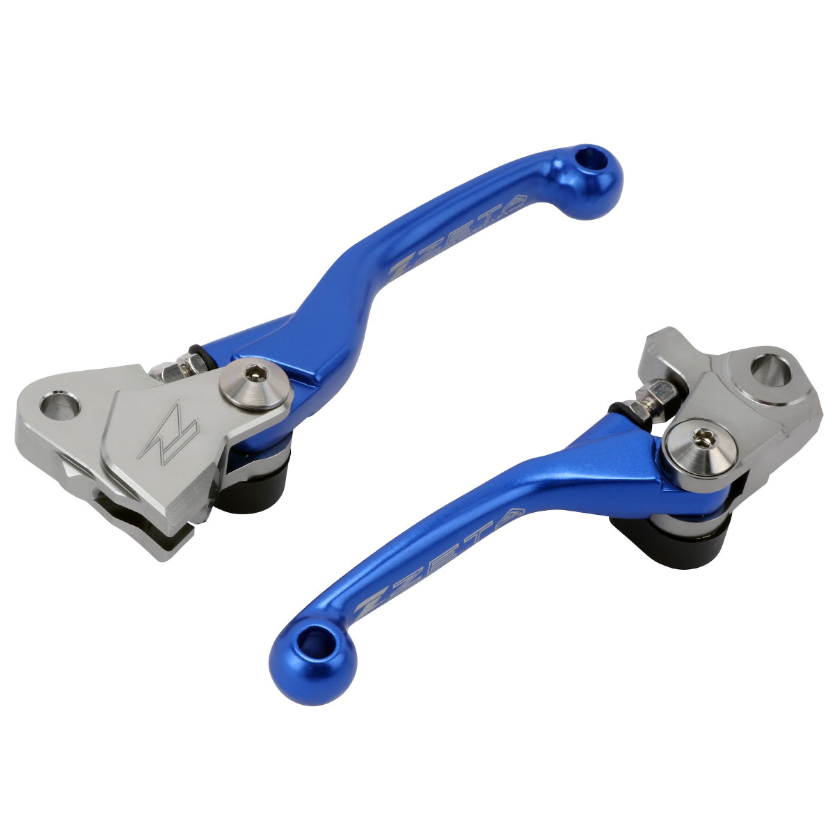 ZETA YZ250F YZ450F YZ125 YZ250 YZ250FX YZ450FX YZ125X YZ250X ピボットレバーセットFP 3フィンガー ブルー 前方可倒式 レバー位置無段階調整 鍛造 高強度アルミ合金 品番:F5071/メーカー品番:ZE44-3102