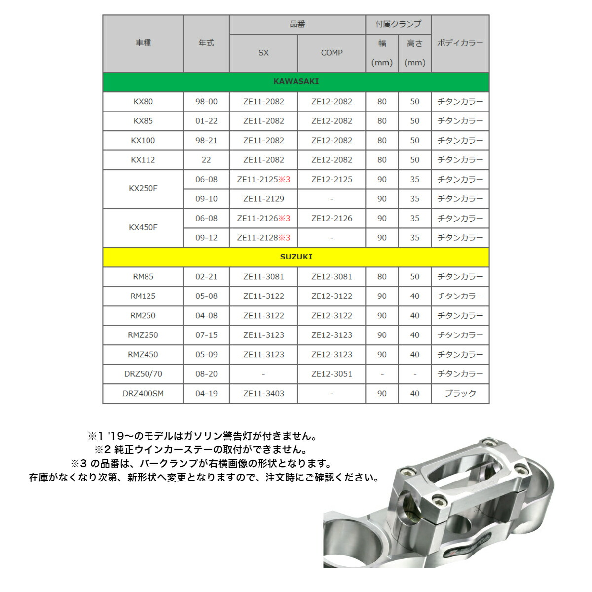 海外 ZETA ハンドルバークランプキット SX 付属クランプ高さ35mm 径28.6mm WR250R X'07-20 ブルー fucoa.cl