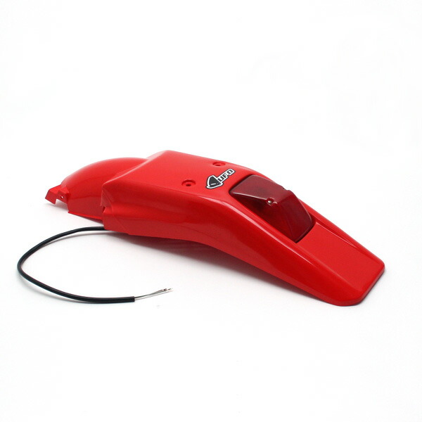 UFO HONDA XR250R/450R 96-05 エンデューロリヤフェンダー(テールライト付き) XRレッド プラスチック外装 品番:F1775/メーカー品番:UF-3611-069
