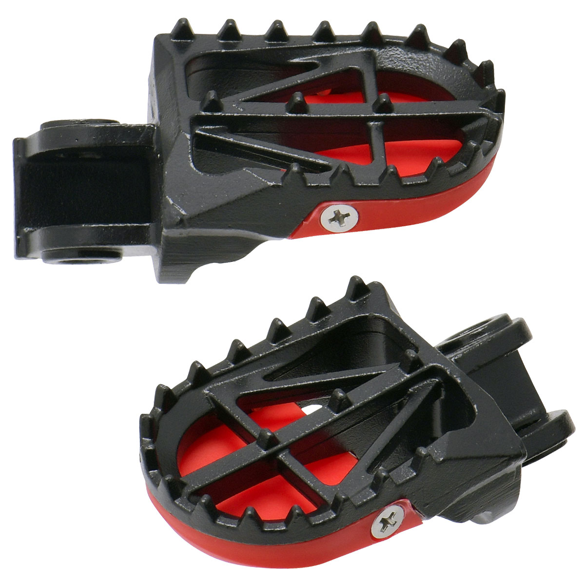DRC KTM SX/EXC HUSQVARNA TC/FC/TE/FE BETA RR2T/4T…etc モタードフットペグ クロモリ 前後幅約50mm 安定ライディング 交換式ペグスライダー クロモリ鋼 高強度 高耐久 品番:F6269/メーカー品番:D48-02-910