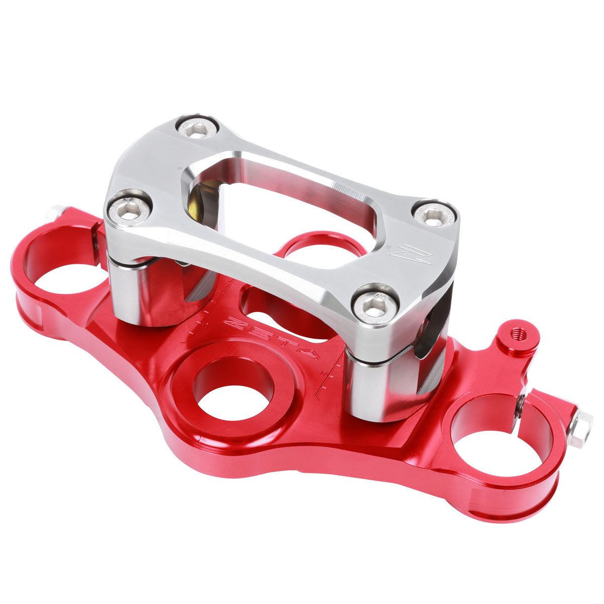 ZETA CRF110F 13-24 CRF125F 14-25 ハンドルバークランプキット SX 大径バー用 レッド 剛性アップ ポジション調整 アルミ削り出し ダートフリーク DIRTFREA 品番:F4460/メーカー品番:ZE11-1102