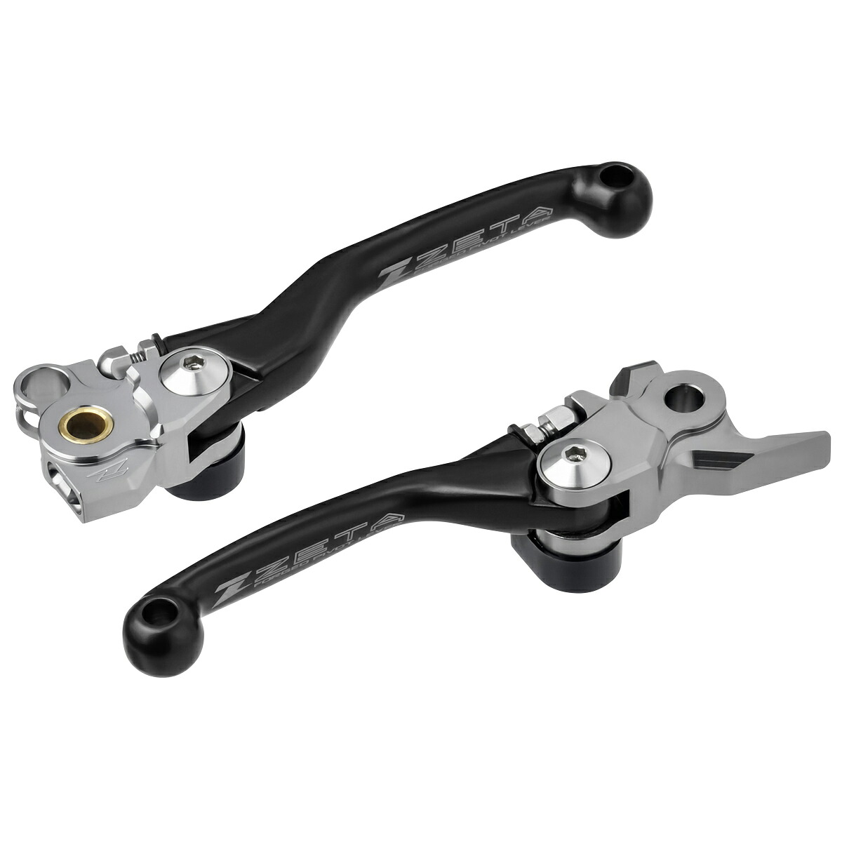 ZETA KX450 24-26 KX450X 24-26 ピボットレバーセットFP 3フィンガー ブラック 品番:G6444/メーカー品番:ZE44-1131