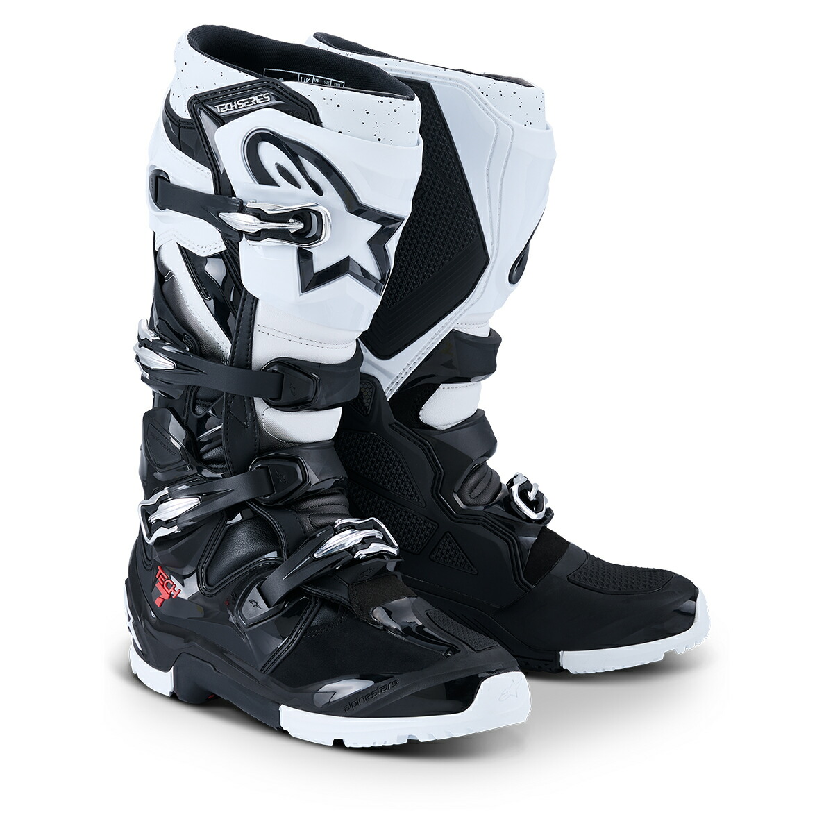 Alpinestars TECH7エンデューロブーツ 9(27.5cm) ブラック/ホワイト 品番:D8823/メーカー品番:2010426-12-09