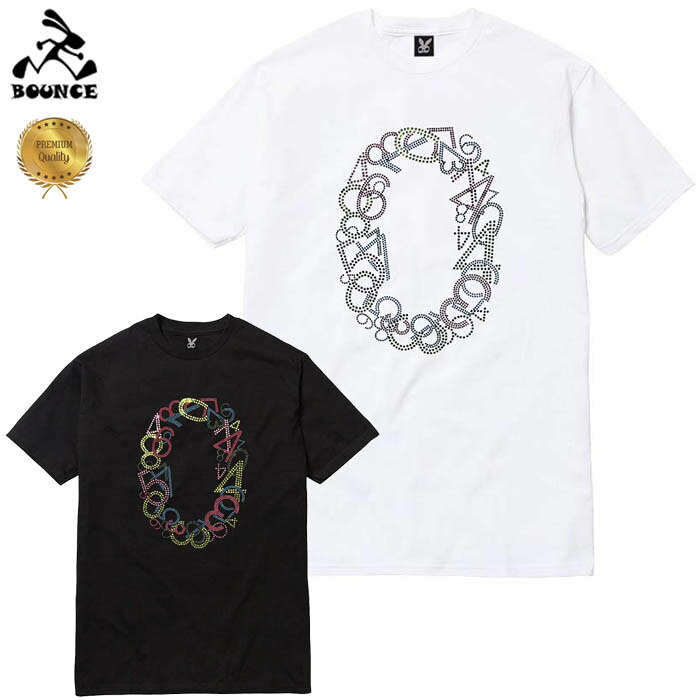 BOUNCE バウンス number0 数字の0番 ラインストーンロゴ PREMIUM 半袖 綿100% メンズＴシャツ トップス かっこいい おしゃれ 人気 ブランド 大きい ビッグサイズ ストリート系 ITALY