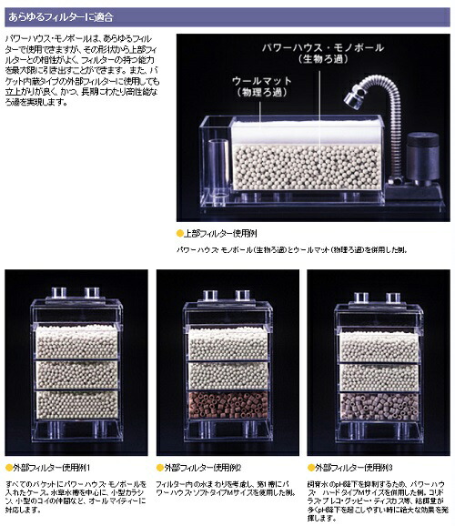 楽天市場 ｎｅｗ パワーハウス モノボール袋 ３ｌ 高性能濾過有効面積最大級 ろ材 株式会社ディスカウントアクア