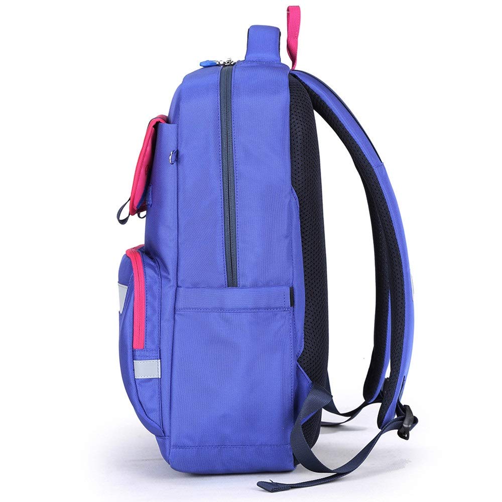 ランドセル プライマリジュニアスクールバッグ用女の子スクールバックパックポリエステル耐水キッズ小学校ブックバッグカジュアルスタイル軽量旅行デイパック付きペンケース 子供用 (色 : Purple, Size : 30x18x42cm)