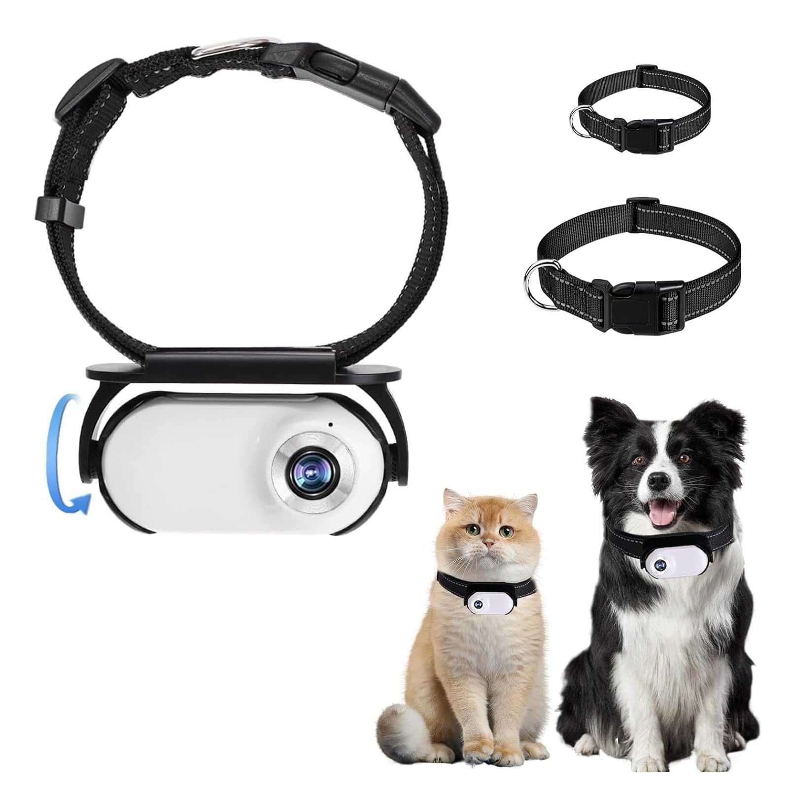 猫首飾り写真機、1080 犬トラッカー首飾り、映像媒体書きとどめる用ミニアクションカメラ屋内/室外、不必要、愛玩動物備品犬用に腹積もり 生まれ落ちる日差し上げ物 ()