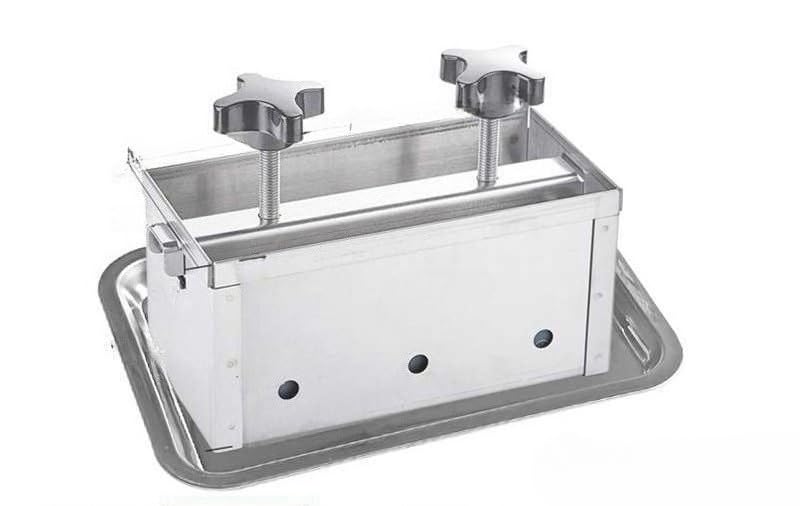 羶肉押しつける 厚かましさ型 304ステンレス鋼製 1kgひな形 チャーシュー製造会社 肉押しつける金型 自家製薫製ハム 腸詰め 豆腐 押しつける 働き掛ける 焼き豚 押し弥助 角型 羶肉押しつける器 二軸加圧 汁受けお盆付き添い人 勝手もと 膳立て物の具 助けになるグッズ 肉料