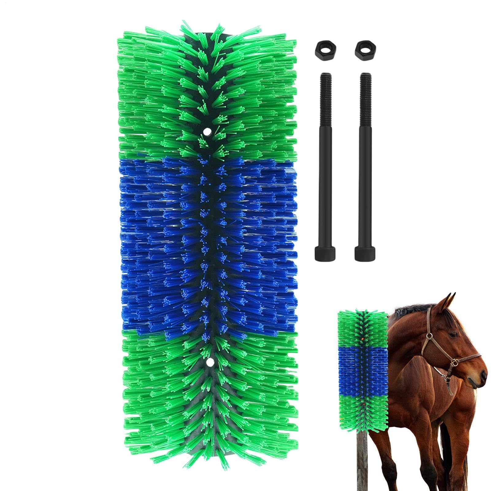 牛 馬 羊 畜類用 かきかた毛はらい スクラッチャー 40cm×20糎 大型 ブラシ 毛取り 抜け毛洗い濯ぎ 柱 壁 打っ付け 螺旋釘付き添い人 牧草地 栽培所 農業設備 毛はらい スクラッチブラシ