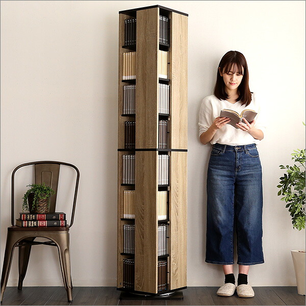 本棚 回転 スリム 漫画 CDラック 大容量 8段 コミックラック 本収納 タワー CD収納 ブックラック 書棚 多目的ラック 収納棚 丸窓タイプ DVDラック 回転式本棚 コミック オシャレ 多目的ラック 回転コミックラック 北欧 マンガ ブックシェルフ すき間 文庫本