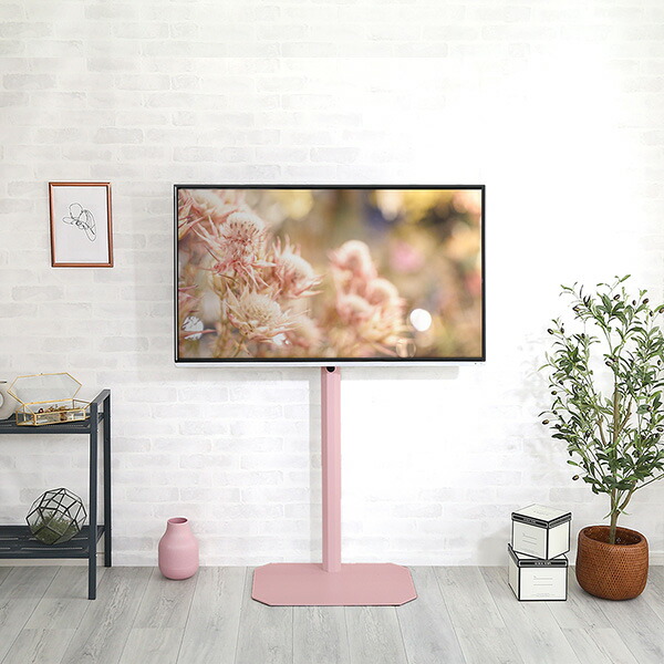 ⭐️大人気‼️木製 テレビスタンド 32~65V テレビ台 高さ調整可能 首振り テレビスタンド テレビ台 キャスター 壁寄せ 首振り 32インチ-65