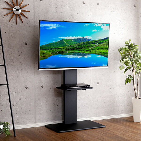 テレビスタンド 壁寄せ ハイタイプ 首振り おしゃれ 耐震 32 55インチ 対応 壁寄せテレビ台 TVスタンド 壁寄せテレビスタンド 背面収納 自立式 スリム 白 黒 茶 コーナー テレビラック テレビ台 TV台 シンプル 壁掛け スイング ホワイト ブラウン ブラック 棚付き｜一期一家具