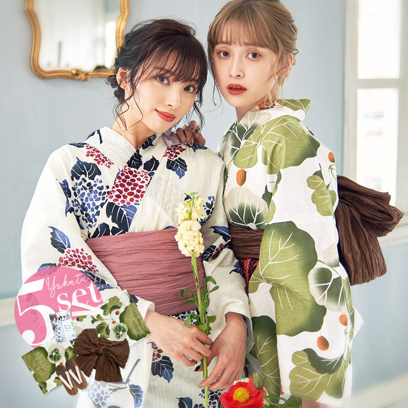 楽天市場 初心者ok 1人で簡単着付け 浴衣 セット レディース 大人 浴衣セット ゆかた しわ兵児帯 下駄 着付け本 腰ひも はんなり高級浴衣5点セット 送料0円 あす楽対応 大正ロマン レトロ 和田エリカ 大人 可愛い 紫陽花 オトナ可愛いレディース通販 Dita