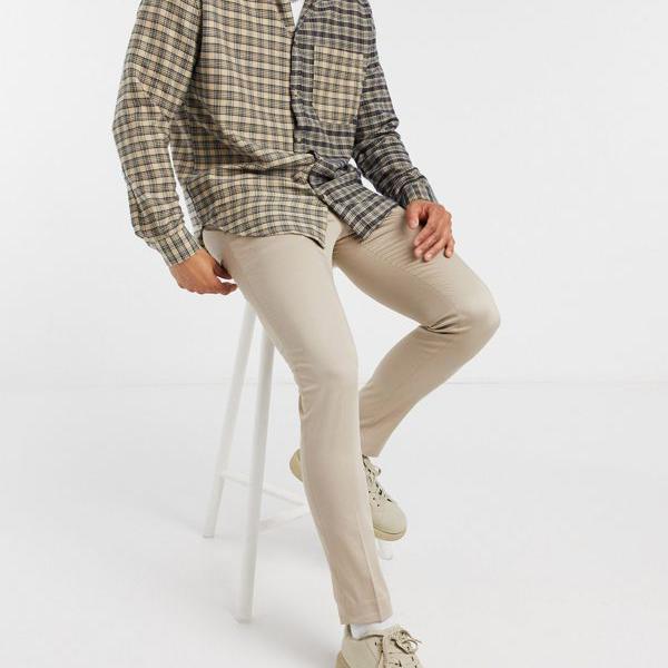 日本最大級 エイソス Asos Asos Asosdesignウェディングスーパースキニーコットンスーツパンツ 石 パンツ ボトム メンズ 男性 インポートブランド 小さいサイズから大きいサイズまで 超激安 Masmorracine Com Br