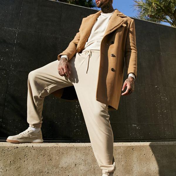 上品 コート ジャケット メンズ アウター Asosdesignウールミックスオーバーコートとキャメルのテディ裏地 Asos Asos エイソス 男性 小さいサイズから大きいサイズまで インポートブランド Dgb Gov Bf