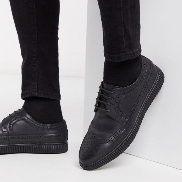 時間指定不可 楽天市場 エイソス Asos Asos Asosdesignワイドフィットクリーパーブローグシューズブラックフェイクレザー 靴 メンズ 男性 インポートブランド 小さいサイズから大きいサイズまで セレクトショップ Diva Closet 送料無料 Fcipty Com