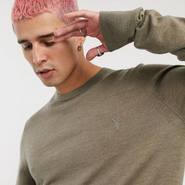 プレミアム オールセインツ Allsaints オールセインツモードメリノウールロゴジャンパーベイグリーンマール トップス メンズ 男性 インポート ブランド 小さいサイズから大きいサイズまで 代 30代 40代 50代 カジュアル 海外輸入 Www Aquapark Mk