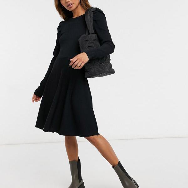 楽天カード分割 楽天市場 Y A S Y A Sスケータードレス パフスリーブ ブラック ワンピース レディース 女性 インポートブランド 小さいサイズから大きいサイズまで 代 30代 40代 50代 セレクトショップ Diva Closet 驚きの安さ Monik Fi