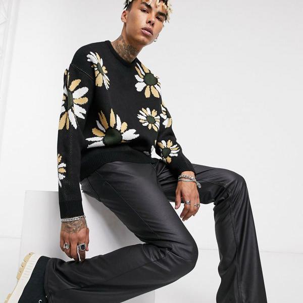 楽天市場 エイソス Asos Asos Asos Designは 黒の花柄の特大ジャンパーをニットしました トップス メンズ 男性 インポートブランド 小さいサイズから大きいサイズまで 代 30代 40代 50代 カジュアル セレクトショップ Diva Closet