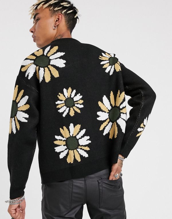 楽天市場 エイソス Asos Asos Asos Designは 黒の花柄の特大ジャンパーをニットしました トップス メンズ 男性 インポートブランド 小さいサイズから大きいサイズまで 代 30代 40代 50代 カジュアル セレクトショップ Diva Closet