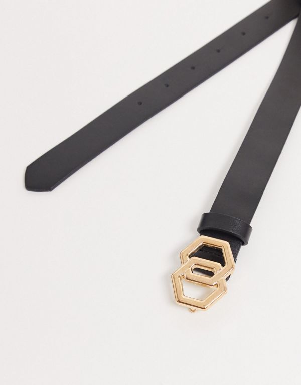 楽天市場 エイソス Asos Asos Asos Designスキニーベルト ブラックフェイクレザー ダブル六角形ゴールドバックル ベルト メンズ 男性 インポートブランド 代 30代 40代 50代 カジュアル セレクトショップ Diva Closet