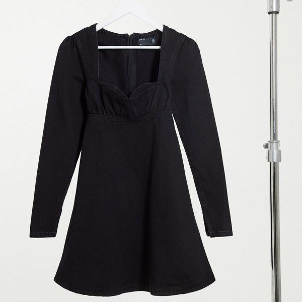 コンビニ受取対応商品 楽天市場 エイソス Asos Asos Asosdesignトールベビードールデニムドレス ブラック ワンピース レディース 女性 インポートブランド 小さいサイズから大きいサイズまで 代 30代 40代 50代 セレクトショップ Diva Closet 数量限定