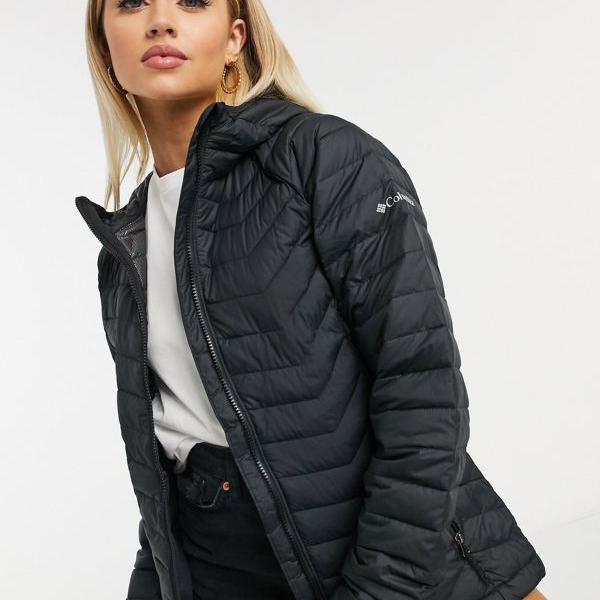 21年春の コート ジャケット アウター コロンビアパウダーライトフード付きジャケット ブラック Columbia コロンビア レディース 小さいサイズから大きいサイズまで インポートブランド 女性 Www Lota Cl