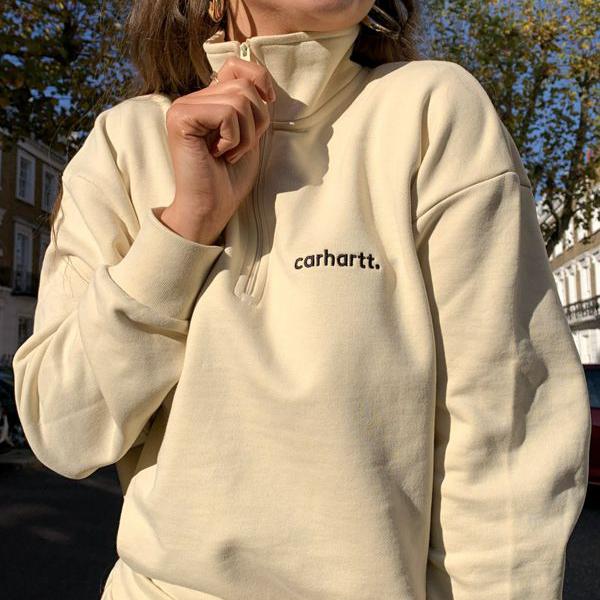 楽天市場 カーハート Carhartt Wip Carhartt カーハートワイプハーフジップスウェットシャツ ハイネックコーディネート トップス レディース 女性 インポートブランド 小さいサイズから大きいサイズまで セレクトショップ Diva Closet