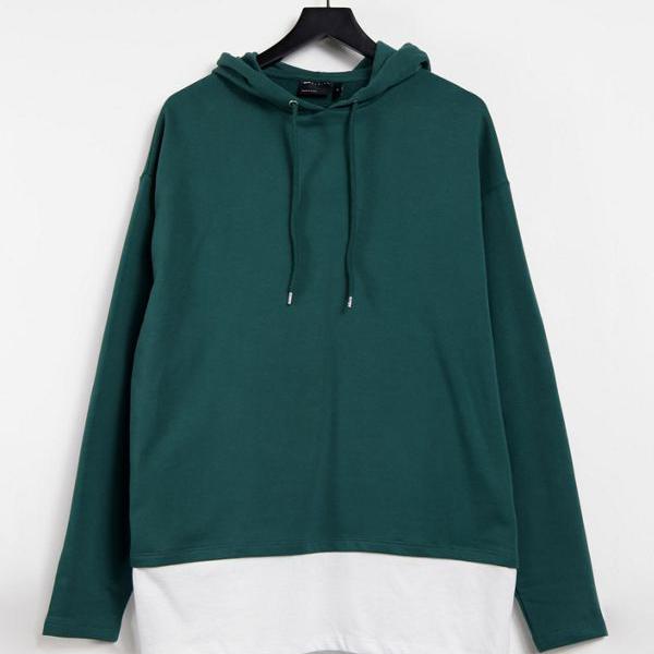 希少 黒入荷 Designオーバーサイズパーカー グリーン 白いtシャツ裾 Asos Asos Asos エイソス トップス 小さいサイズから大きい サイズまで インポートブランド 男性 メンズ As Quintalafrancisca Com