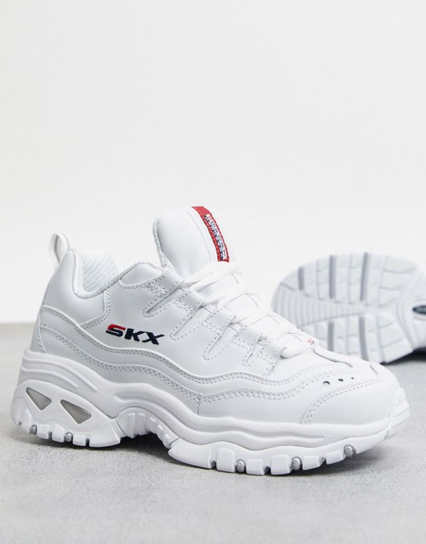 スケッチャーズ SKECHERS Skechers 白のSkechersEnergySKX分厚いトレーナー 靴 レディース 女性 インポートブランド  小さいサイズから大きいサイズまで｜セレクトショップ　Diva　Closet