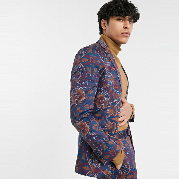 ジャケット コーディネートメンズファッション スーツ Topman スーツ Asosセレクト Divacloset スーツ セットアップ メンズ エイソス Topman Asos 花柄 スキニー スーツ 京都のセレクトショップ Asos ブルー ジャケット 大きいサイズ インポート エクストリームスーパー