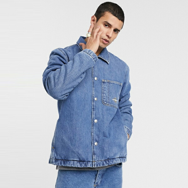 新品 正規品 シャツ パッド入り ブルー Jeans Klein Calvin メンズ カルバンクラインジーンズ Jeans Klein Calvin ジャケット コーディネート ファッション 40代 30代 代 ジーパン ジーンズ スウェットパンツ エクストリームスーパースキニーフィット インポート 大きい