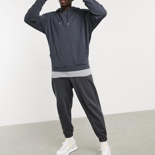 人気特価激安 Asos エイソス Asos 小さいサイズから大きいサイズまで インポートブランド 男性 メンズ トップス Design オーバーサイズパーカー ウォッシュドブラック グレーのtシャツ裾 Asos As Spi Edu Kh