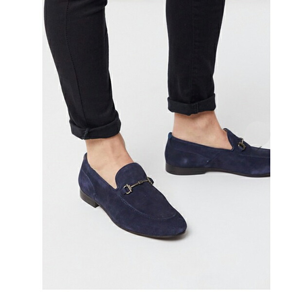 楽天市場 H By Hudson ブライス バー ローファー ネイビー スエード 靴 メンズ インポート セレクトショップ Diva Closet