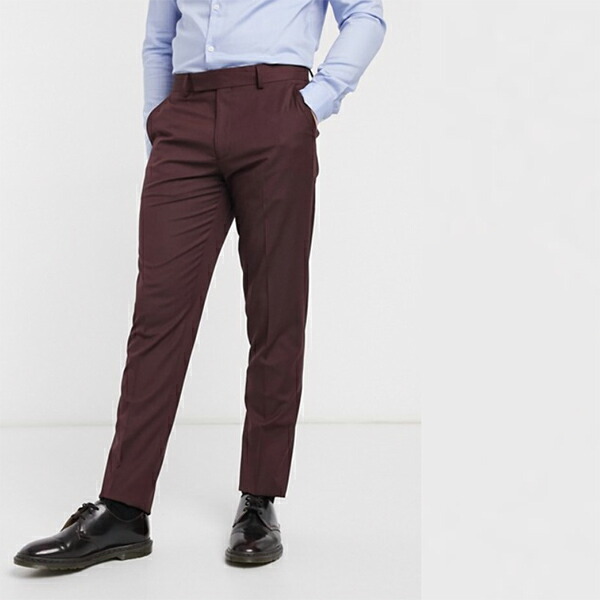 贈り物 スリム ウェディング Design Asos ブルゴーニュ スーツ トレンド インポート トレンド オシャレ コーディネート 小さいサイズから大きいサイズまで ファッション 40代 30代 代 ズボン As Socks Studio Com