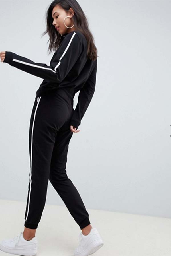 楽天市場 Asos エイソス トラックスーツ スウェット コントラスト バインディング付き ネクタイ ベーシック ジョガー 大人カジュアル レディース セットアップ スウェット インポート ブランド セレクトショップ Diva Closet