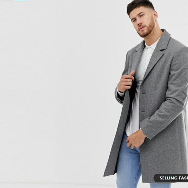 代引不可 楽天市場 Asos Designウールミックスオーバーコート ライトグレー 代 30代 40代 ファッション コーディネート 大きいサイズあり セレクトショップ Diva Closet 驚きの値段 Prcs Org Pk