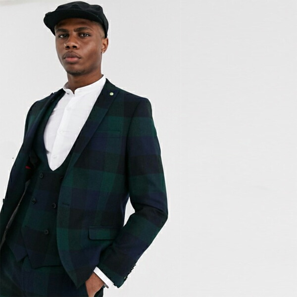 希望者のみラッピング無料 Asos エイソス Asos スキニー ブロック グリーンチェック ツイストテーラー スーパースキニーフィット スーツジャケット スーツ インポート セレブファッション 大きいサイズ 高身長 As Blog Myproguide Com