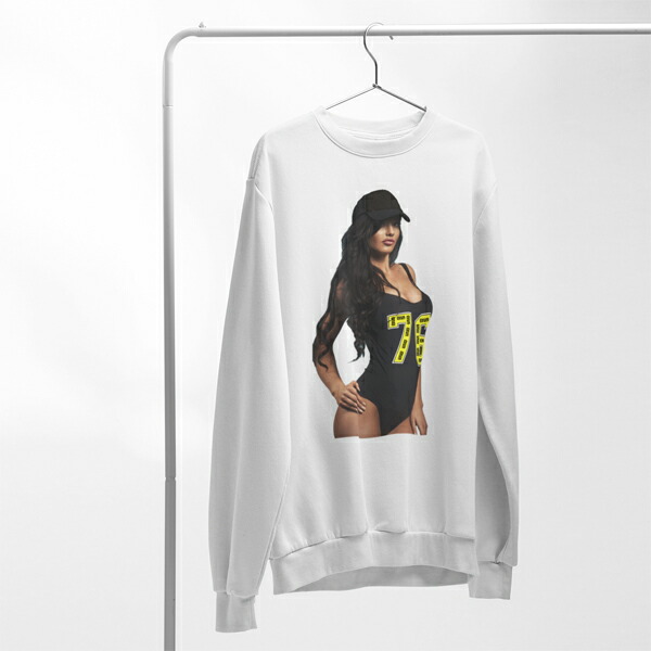 人気提案 ストリート T Shirts メンズ長袖 ホワイト ブラック プリントトレーナー ガール プルオーバー トレーナー プリント フォト 男性 レディース Divaオリジナルプリント セクシー レディース スウェット 大きいサイズ トップス 30代 40代 オシャレ Diva 3