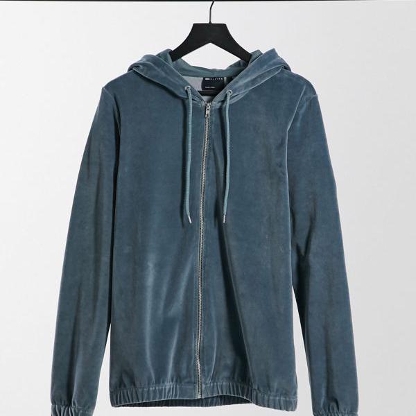 優れた品質 トップス Asosdesignコーディネイトマッスルフィットジップアップパーカーinベロア Asos Asos エイソス メンズ 小さいサイズから大きいサイズまで インポートブランド 男性 As Kalnica Eu
