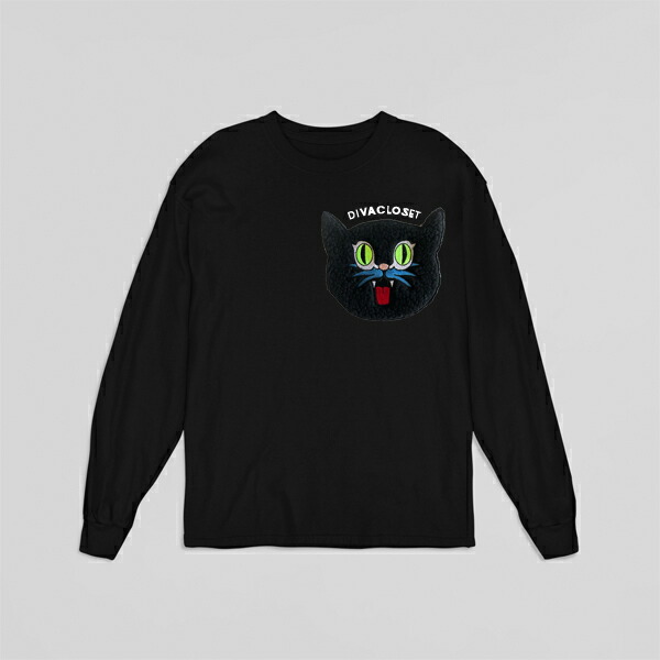 刺繍 名入れ tシャツ 長袖 ロンT 名入れ お祝い プレゼント 還暦 団体 クラス チーム ウェア おそろい お揃い 名前 名前入れ Tシャツ tシャツ オリジナル ネコ 大きいサイズ ストリート ビッグシルエット メンズ tシャツ 大きいサイズ