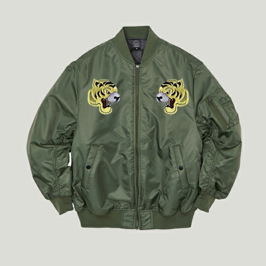 楽天市場】手書き風 一筆書き風 デザイン刺繍 MA-1 ボンバージャケット